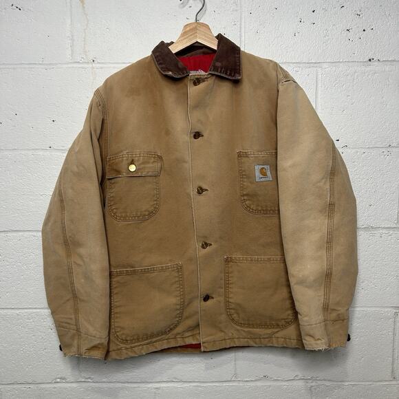 Vintage 80s Carhartt Quilted Chore Barn Coat “Tan”
